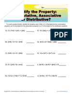 Identify The Property: Commutative, Associative or Distributive?