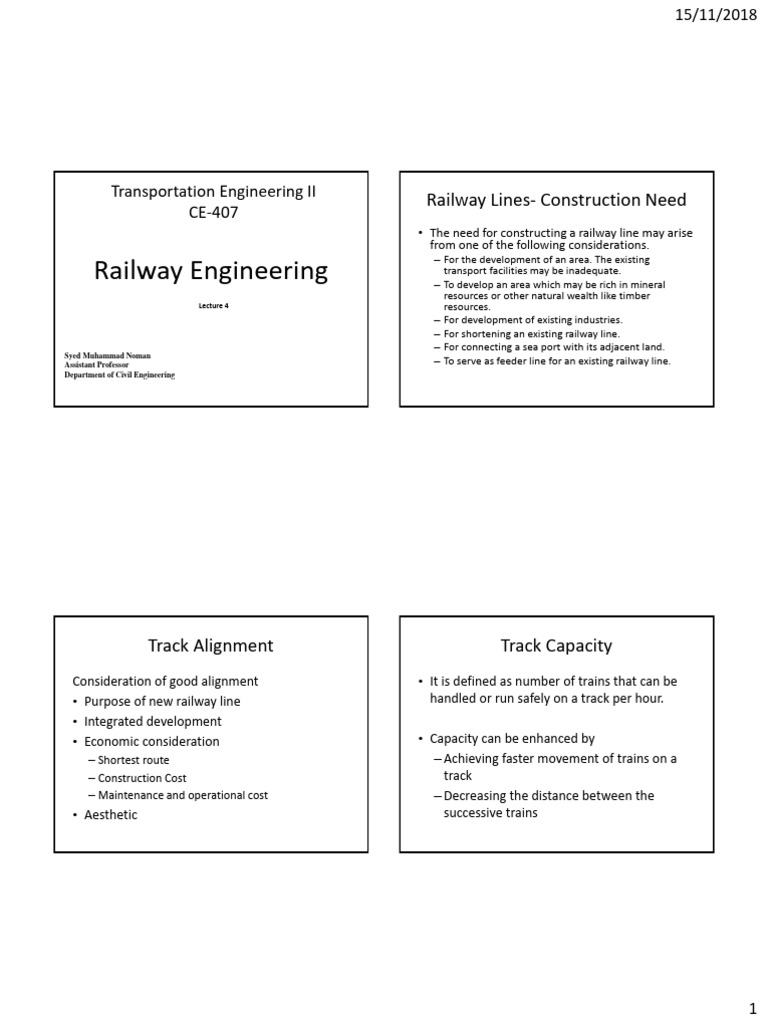 Railway Line Construction Essentials | PDF | Rail Transport | Transport