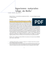 Las Obligaciones Naturales en El Código de Bello