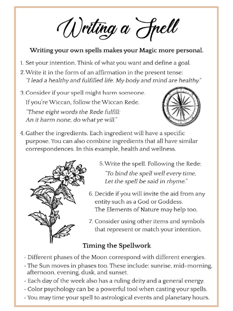 Writing A Spell by MeganB For Spells8 | PDF