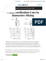 Using Localization Cues in Immersive Mixing