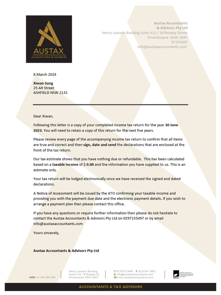 Individual Tax Return Summary 2023 Pdf Taxes Tax Exemption