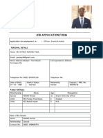 AFI Job Application Form