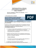 Guía de Actividades y Rúbrica de Evaluación - Unidad 2 - Fase 3 - Desarrollo Del Proyecto