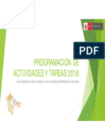 Programación de Actividades y Tareas 2016