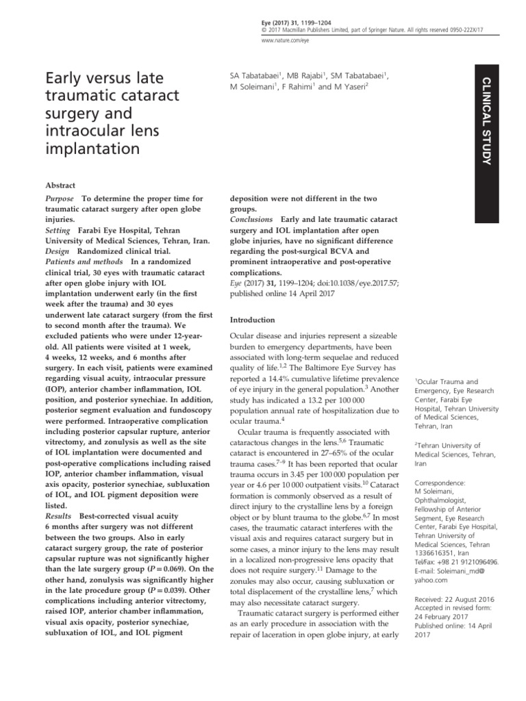 Eye 201757 Download Free Pdf Cataract Human Eye