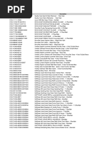 Rego Product List As of August 2023