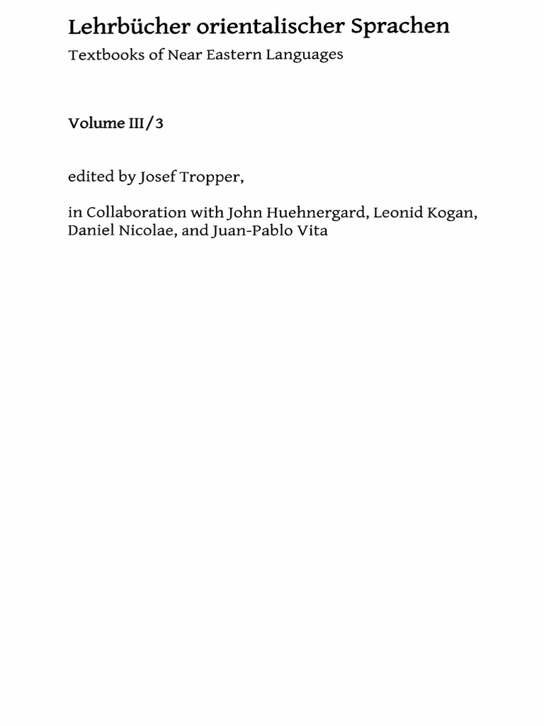 Siegal Introduction To The Grammar of Jewish Babylonian Aramaic 2013 ...