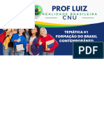 Aula 00: Temática 01 Formação Do Brasil Contemporâneo