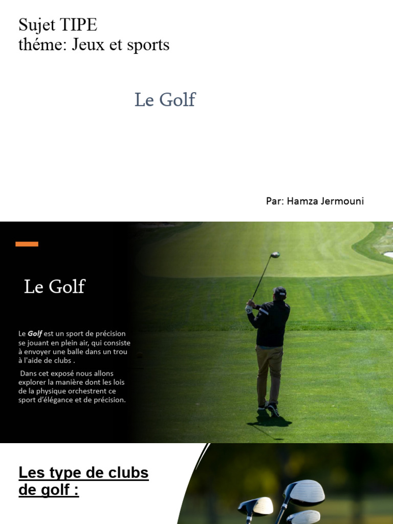 Golf | PDF | Masse | Lois du mouvement de Newton