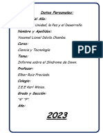 Informe de C y T Sindrome de Dow1