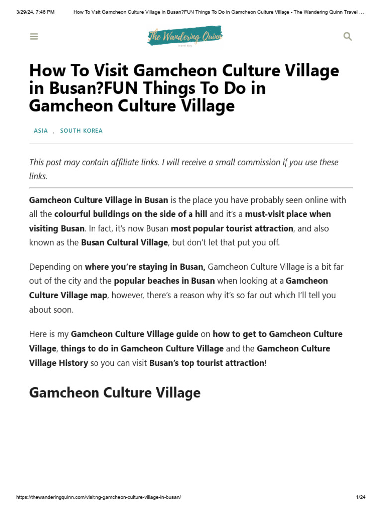 How to visit gamcheon culture village in busan fun things to do in