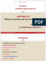 GE 201-Lecture-17 (Method of Section and Zero Force Members)
