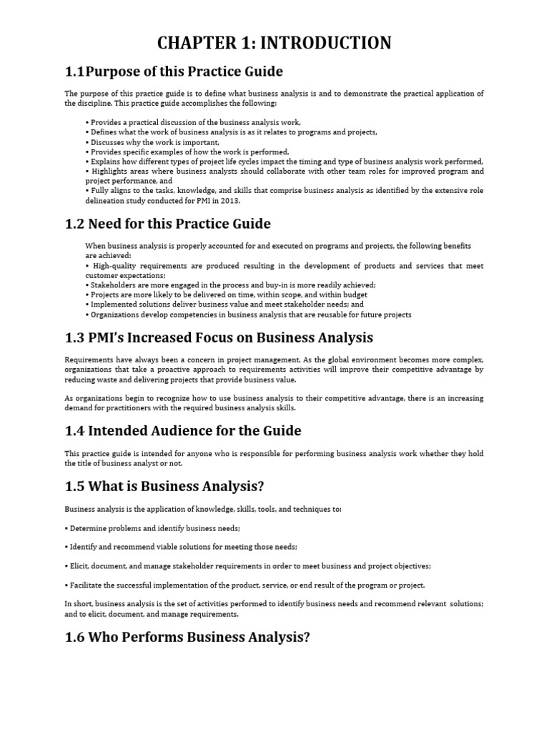 Business Analysis For Practitioners Abstract | PDF | Business Analysis ...