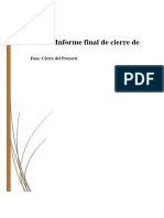 6.1. Informe Final de Cierre Del Proyecto