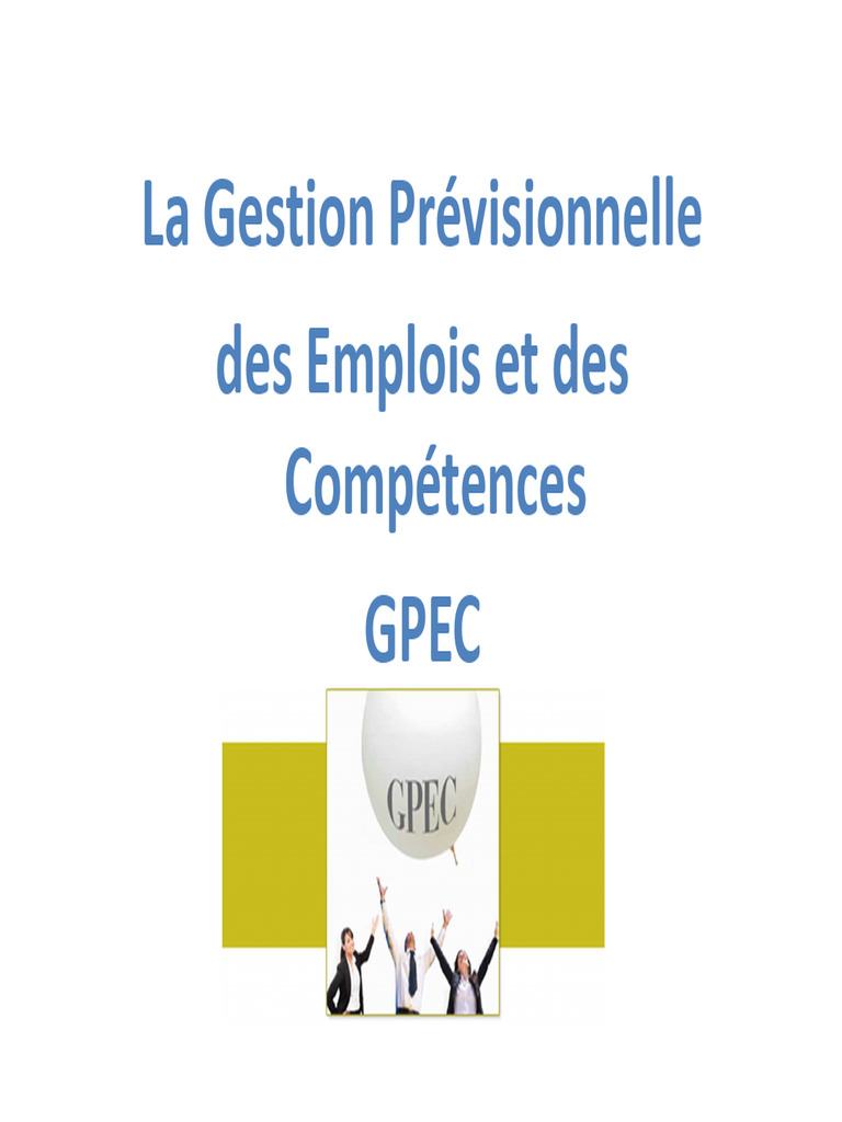 GPEC : Anticipation des Emplois et Compétences | PDF | Gestion des ...