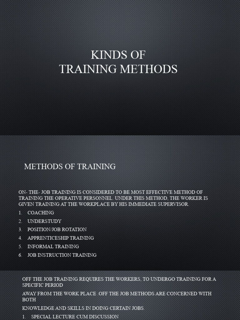 Effective Training Methods Guide | PDF | Career & Growth | Business