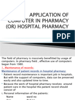 Application of Computer in Pharmacy