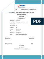 B. Tech ASE Thermodynamics and Heat Transfer Course Plan