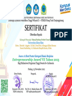 Sertifikat JUARA EA VII 2023