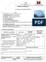 Sesión de Aprendizaje Cyt El Cambio Climatico y El Agua