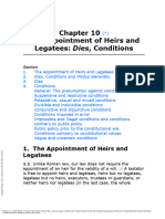 The Law of Succession in South Africa - (Chapter 10 The Appointment of Heirs and Legatees Dies Conditions)