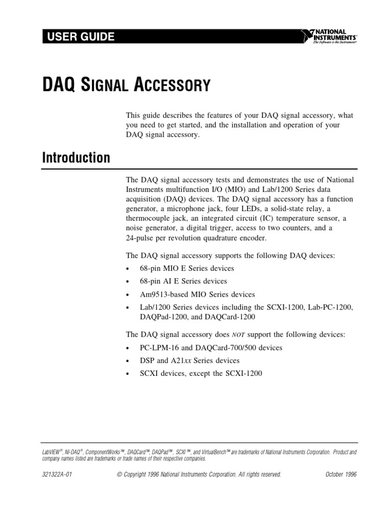 321322a Daq Signal Accessory | PDF | Data Acquisition | Relay