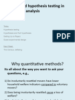 Week 5 Hypothesis Testing and QED
