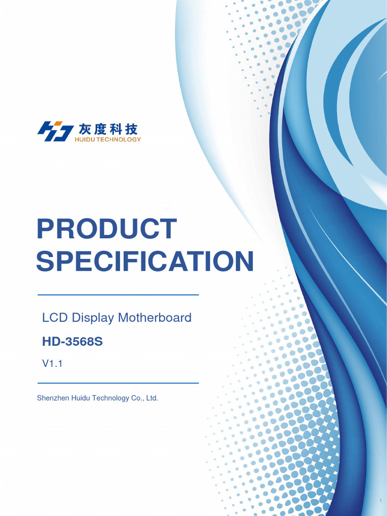 HD-3568S LCD Motherboard Overview | PDF | Usb | Hdmi