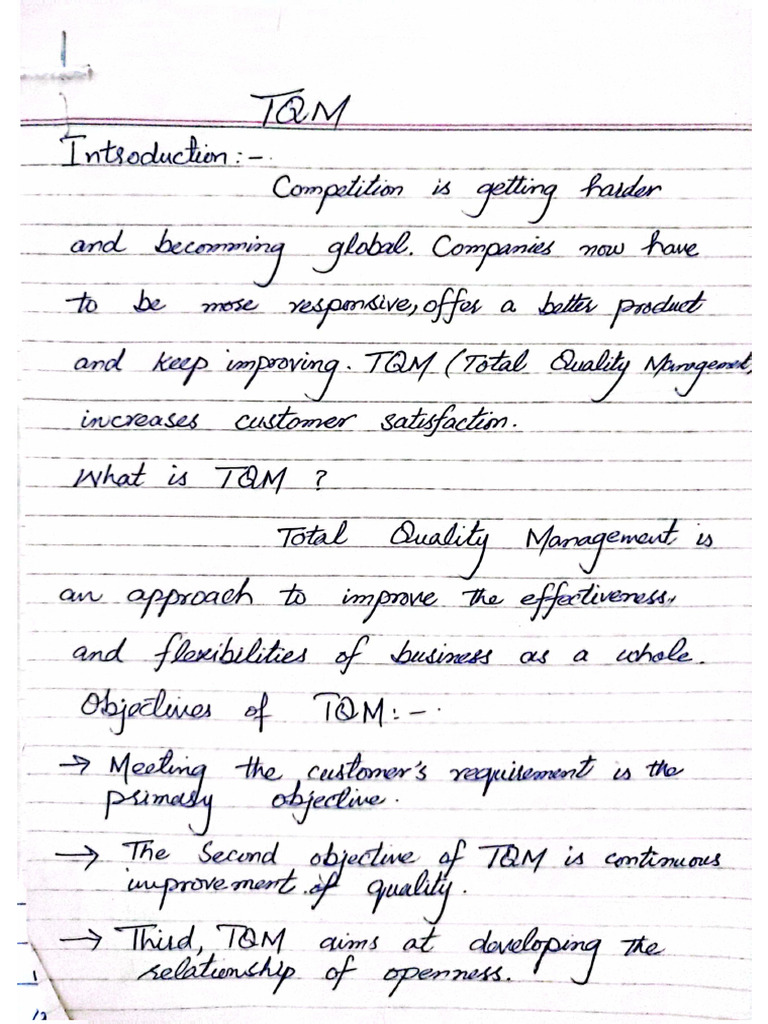 Total Quality Management | PDF