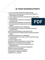 Headings & Points