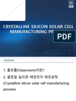Crystalline Silicon Solar Cell Manufacturing Process