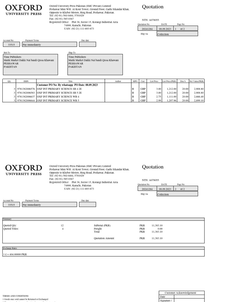 Time Publishers Quotation Summary | PDF | Economies | Financial Markets