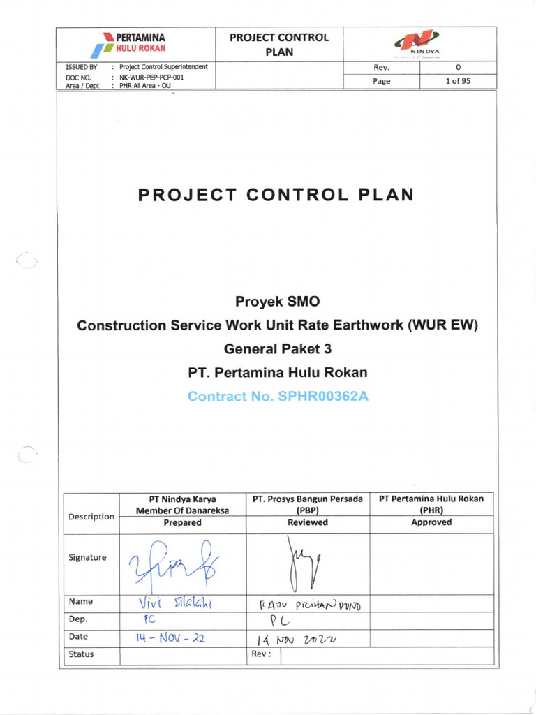 Project Control Execution Plan PCP-001 | PDF | Business | Computers