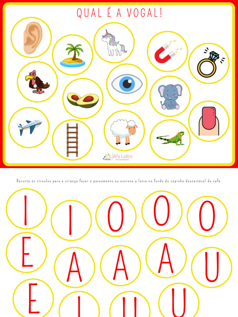 Atividade de Pareamento de Vogais | PDF | Bem-estar