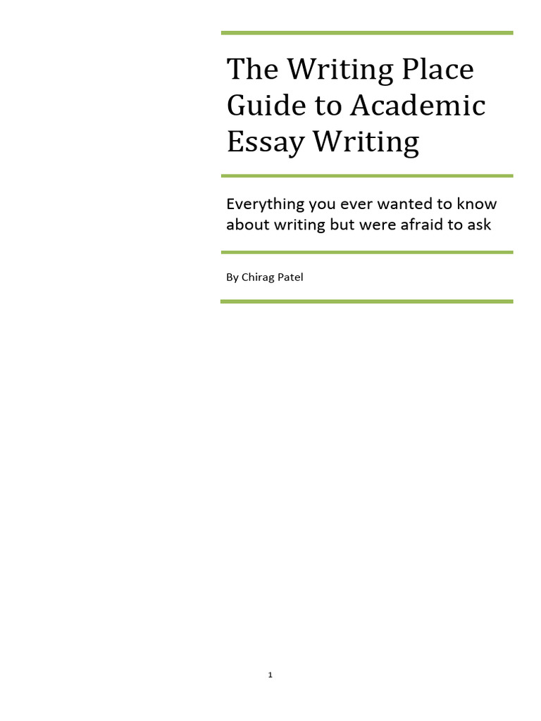 Academic Essay Writing Guide | PDF | Essays | Argument