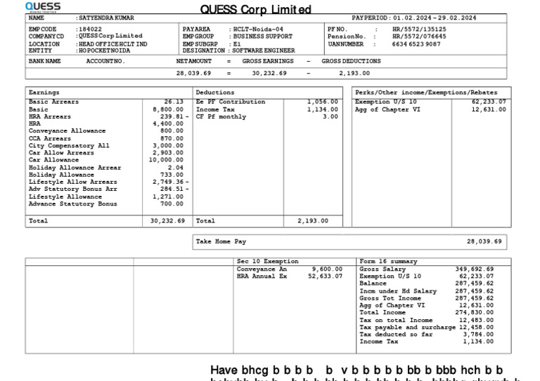 Quess Corp Salary Release Date In India