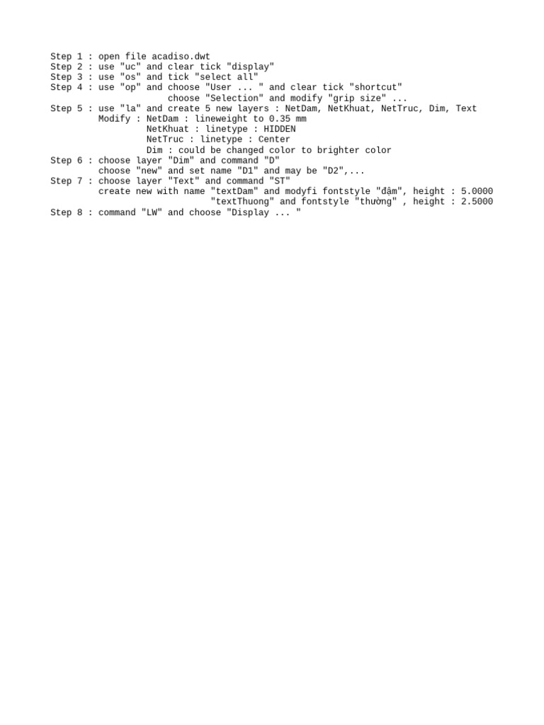 AutoCAD Layer and Text Setup Guide | PDF | Computers | Technology ...