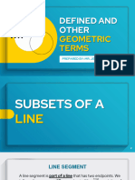 Defined Terms and Other Geometric Terms