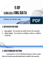 Collection and Presentation of Data