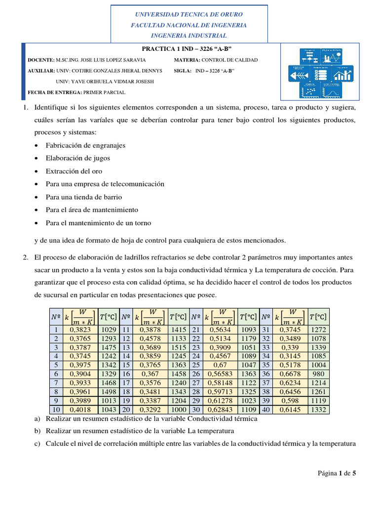 Control de Calidad en Procesos Industriales | PDF
