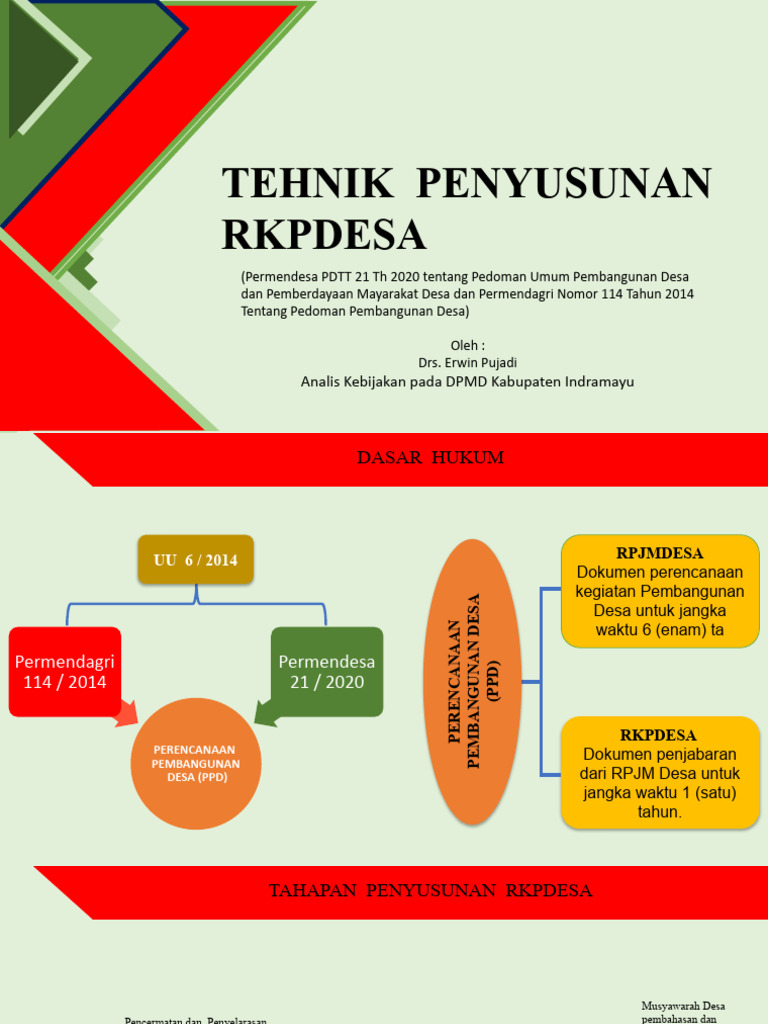 Materi Paparan Tehnik Penyusunan Rkpdesa | PDF