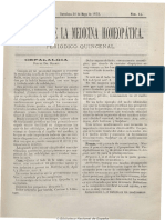Archivos de La Medicina Homeopatica Barcelona 30 5 1878 ZK 14