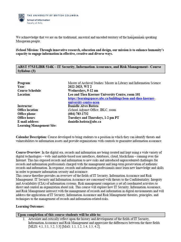 It Security Information Assurance And Risk Management Pdf Computer