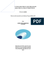Analisis Anggaran Biaya Dan Realisasi Anggaran Biaya Pada PT Besttech