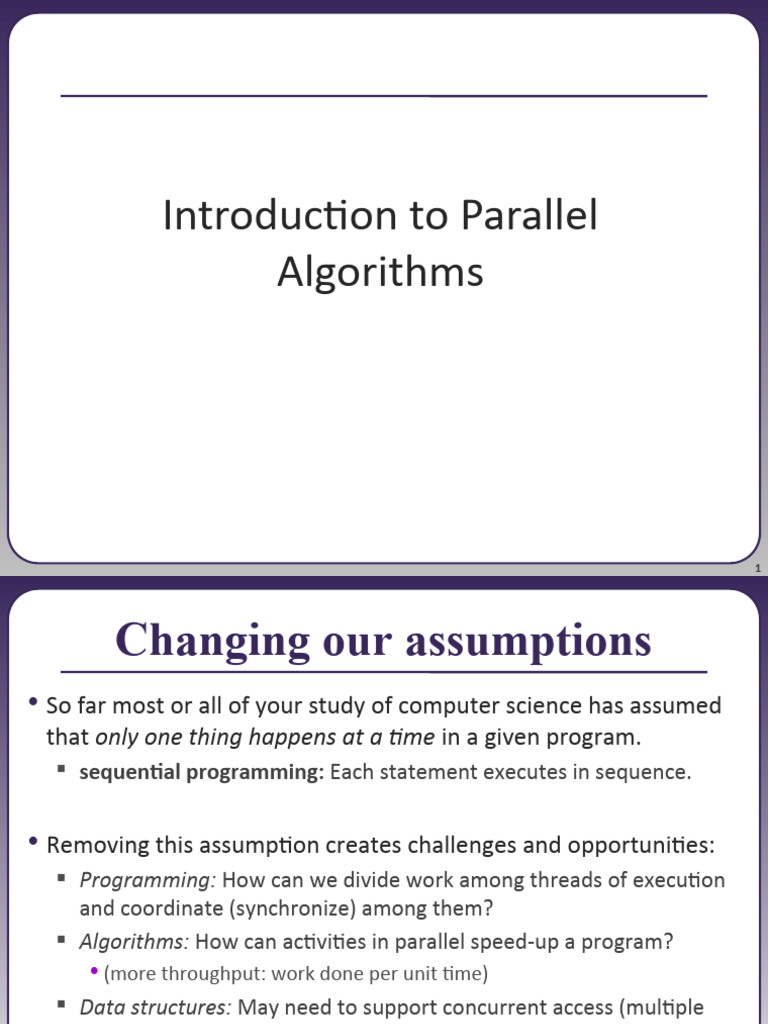 26 Parallel Algorithms | PDF | Multi Core Processor | Parallel Computing