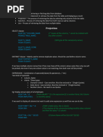 SQL Notes