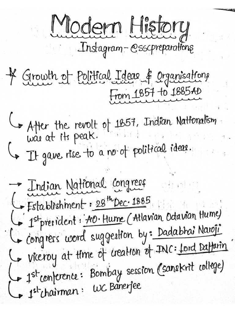 Modern History Part - 1 Handwritten Notes | PDF