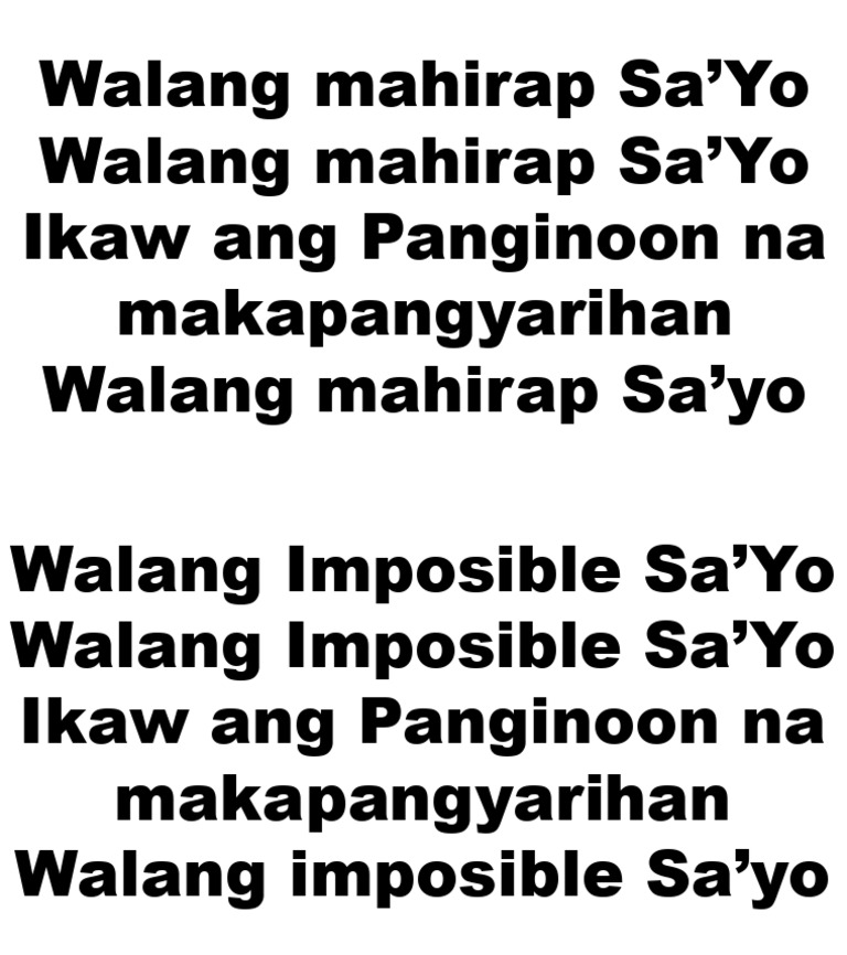 Walang Mahirap Sa'Yo | PDF