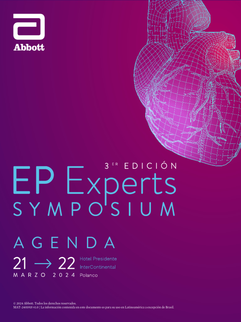 EP Experts 2024 Agenda PDF Especialidades Medicas Fisiología